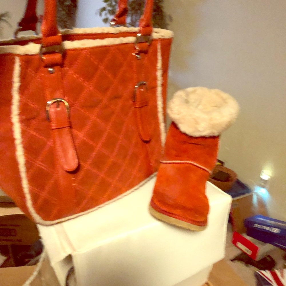 Nine west matching purse and boots
